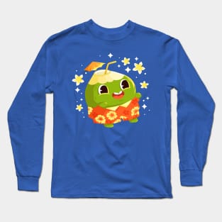 Hand Drawn Coconut Cartoon Long Sleeve T-Shirt